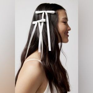 Urban Outfitters Ribbon Hair Bow Barrette Set